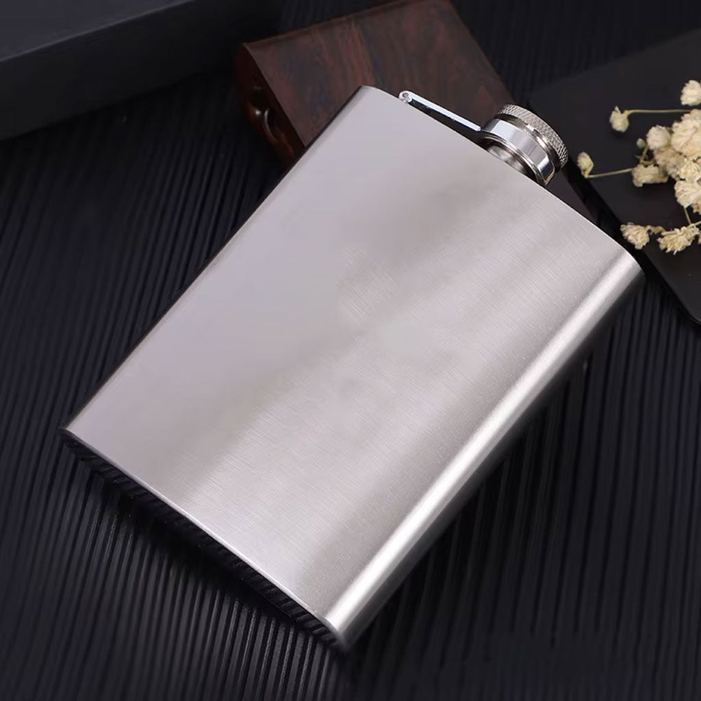 Flasque Métallique Portable 1800ml en Acier Inoxydable 18/8 avec Étui en Cuir pour Activités Extérieures