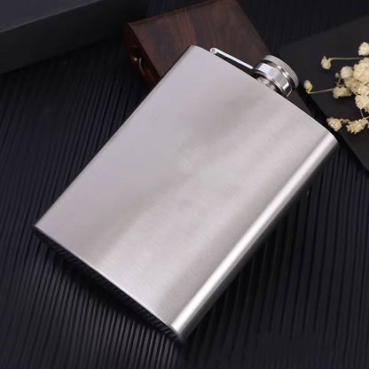 Flasque Métallique Portable 1800ml en Acier Inoxydable 18/8 avec Étui en Cuir pour Activités Extérieures