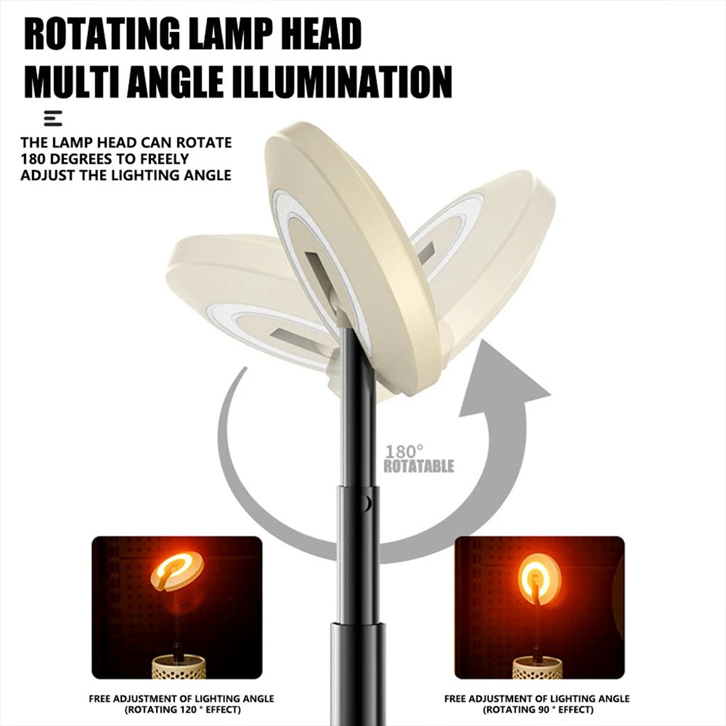 Lampe de camping design en nid d’abeille avec 3 couleurs variable rechargeable