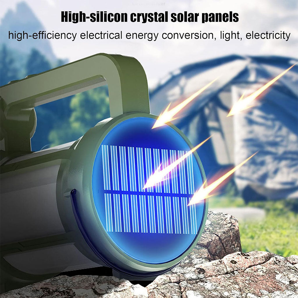 Lanterne de camping LED Rechargeable avec Ventilateur et 4 modes d’éclairage – مصباح ومروحة محمولة