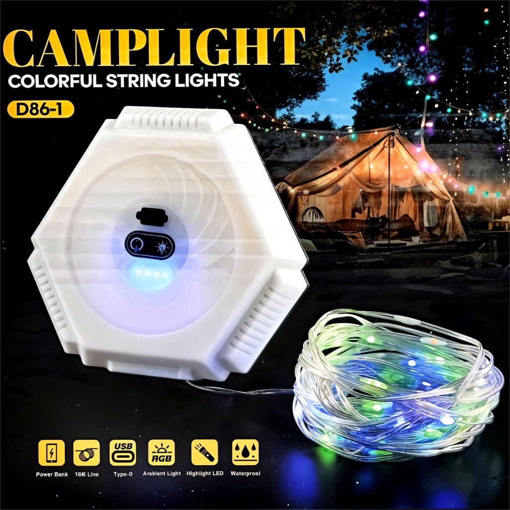 Lampe à Bande LED 10m Étanche pour Camping 2en1 - شريط إضاءة مقاوم للماء للتخييم تنزوت