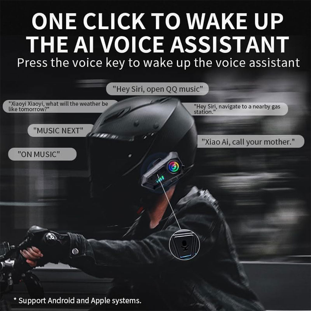 Microphone Casque Moto Sans Fil CL8 Bluetooth 5.3 avec Réduction Intelligente du Bruit – ميكروفون لاسلكي لسائقي الدراجات النارية