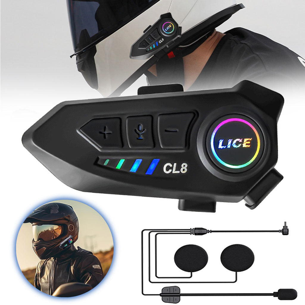 Microphone Casque Moto Sans Fil CL8 Bluetooth 5.3 avec Réduction Intelligente du Bruit – ميكروفون لاسلكي لسائقي الدراجات النارية - تنزوت