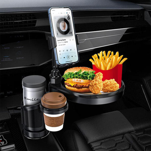 Plateau extensible 4 en 1 avec support de téléphone pour voiture – حامل أغراض ومشروبات في السيارة