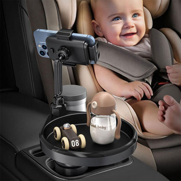 Plateau extensible 4 en 1 avec support de téléphone pour voiture – حامل أغراض ومشروبات في السيارة