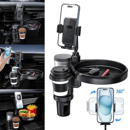 Plateau extensible 4 en 1 avec support de téléphone pour voiture – حامل أغراض ومشروبات في السيارة تنزوت