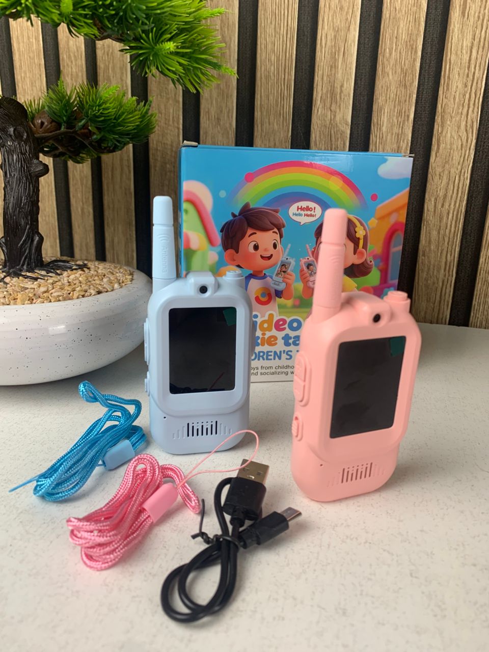 Pack Talkie-walkie 2pcs pour enfants avec vidéo et camera HD rechargeable