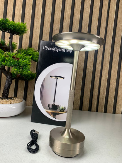 Lampe de table rechargeable sans fil finition de haute qualité LED 3 couleurs – مصباح ديكور بعدة درجات ضوئية