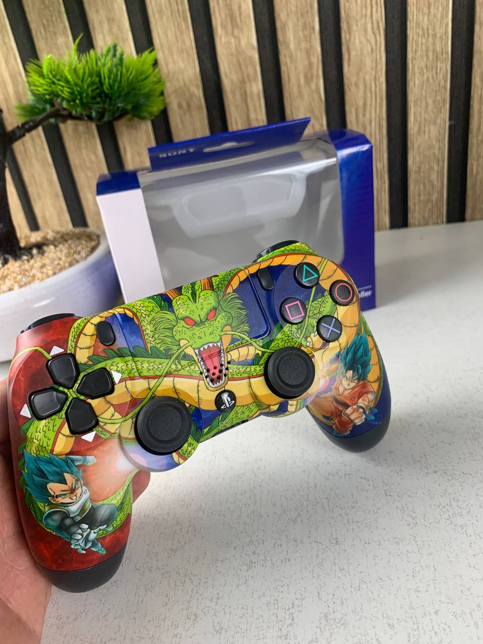 SONY DualShock Manette PS4 Sans Fil, Batterie Rechargeable (High Copy) – Edition Dragon Ball Z