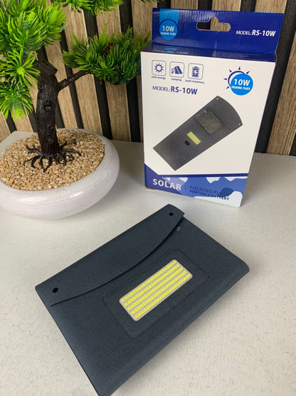Panneau solaire USB pliable et portable capacité 3000mAh 10W – وحدة طاقة تشحن بالطاقة الشمسية