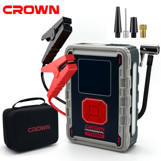 Compresseur De Voiture Avec Booster Batterie 24000mAh CROWN CT37043TB - تنزوت