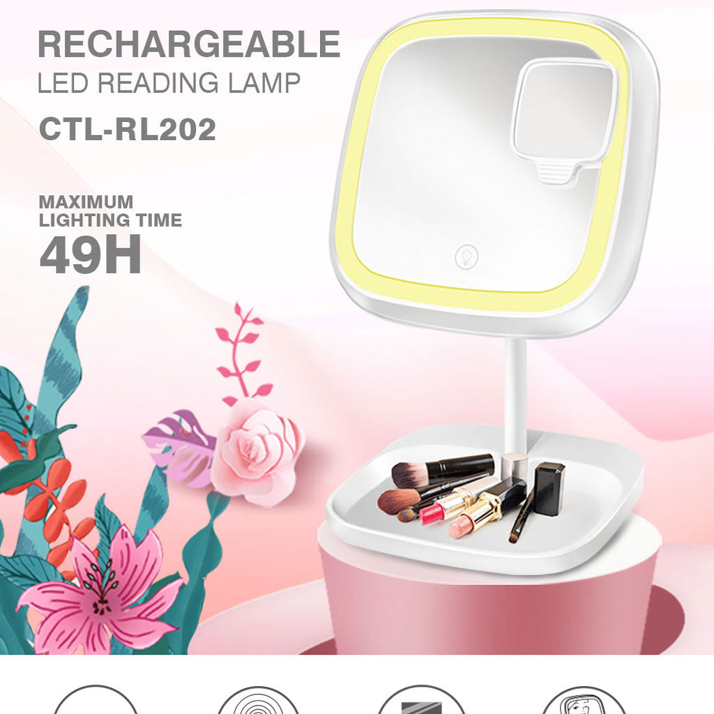Lontor Lampe Miroir De Maquillage Avec Eclairage Rechargeable