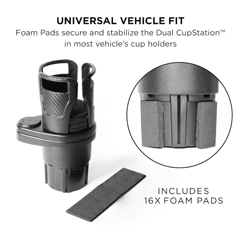 Porte-Gobelet Voiture Extensible 2-en-1 avec Base Rotative à 360° – حامل أكواب مزدوج قابل للتوسيع