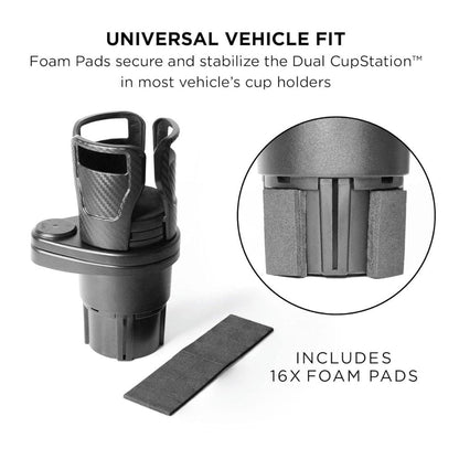 Porte-Gobelet Voiture Extensible 2-en-1 avec Base Rotative à 360° – حامل أكواب مزدوج قابل للتوسيع