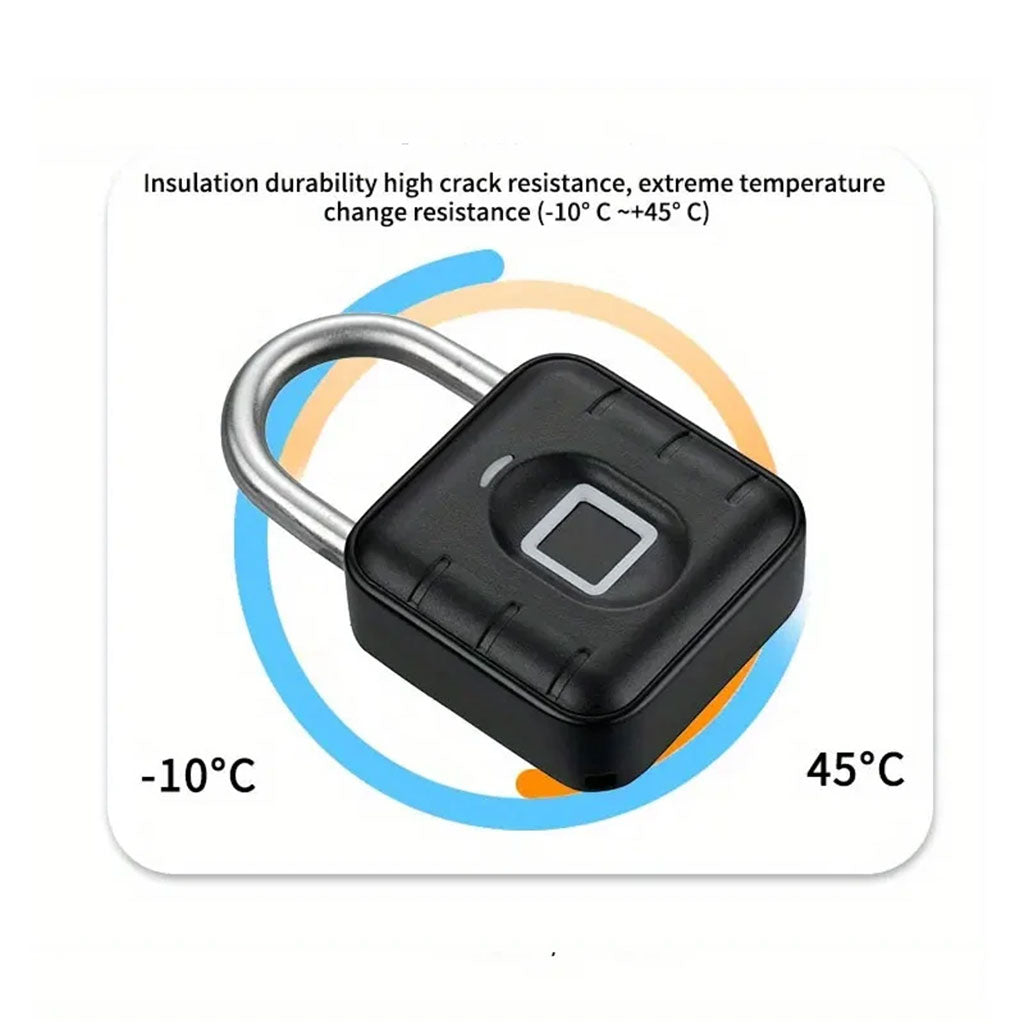 Cadenas à Empreintes Digitales étanche, Serrure Biométrique En Métal Sans Clé