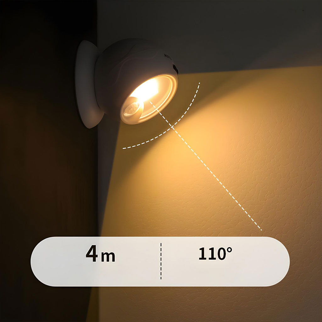 Pack 2 Lampe COB à détecteur de mouvement portable à 360 °