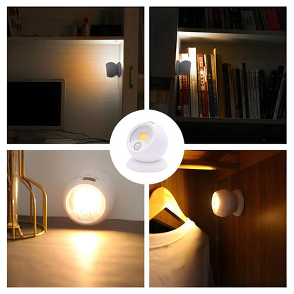 Lampe COB à détecteur de mouvement portable à 360 °