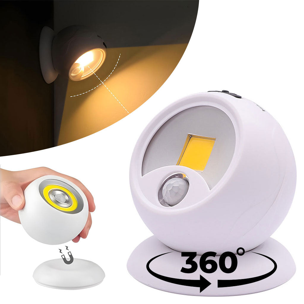 Lampe COB à détecteur de mouvement portable à 360 ° تنزوت