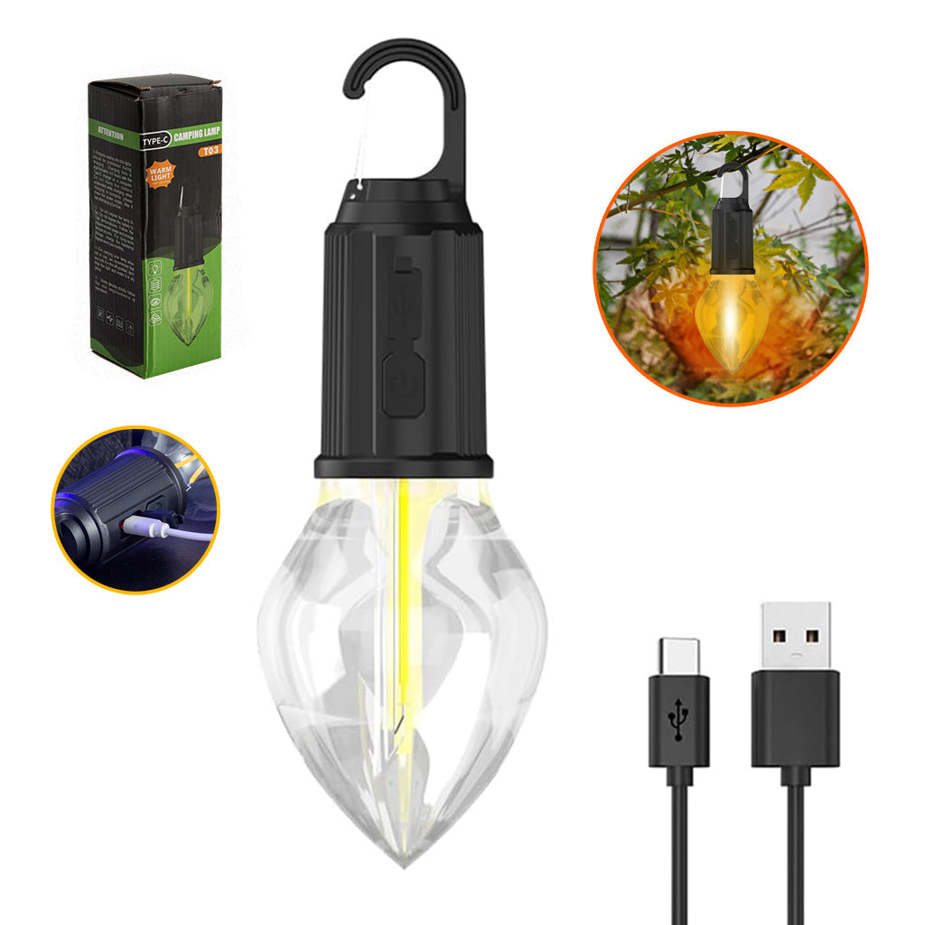 Lampes rechargeables avec crochet à clip, 3 modes d'éclairage تنزوت