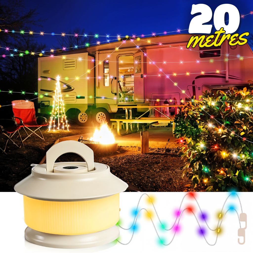 Guirlande Lumineuse Extérieure Rechargeable 20M - مصابيح سلسلة قابلة لإعادة الشحن تنزوت
