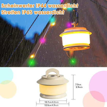 Guirlande Lumineuse Extérieure Rechargeable 20M - مصابيح سلسلة قابلة لإعادة الشحن