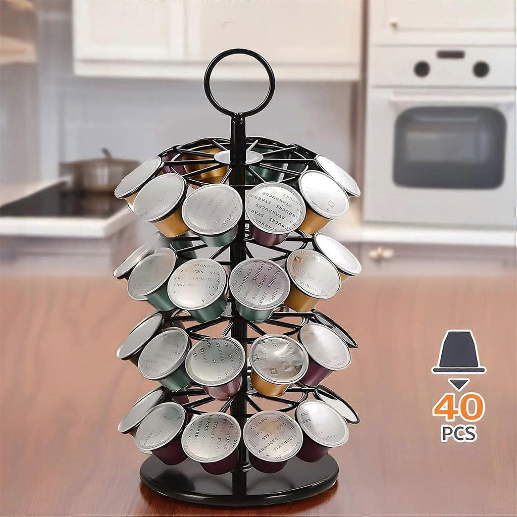 Support Présentoir de Capsules 40 PCS Rotatif 360 Degrés – حامل كبسولات القهوة