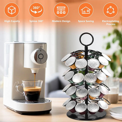 Support Présentoir de Capsules 40 PCS Rotatif 360 Degrés – حامل كبسولات القهوة