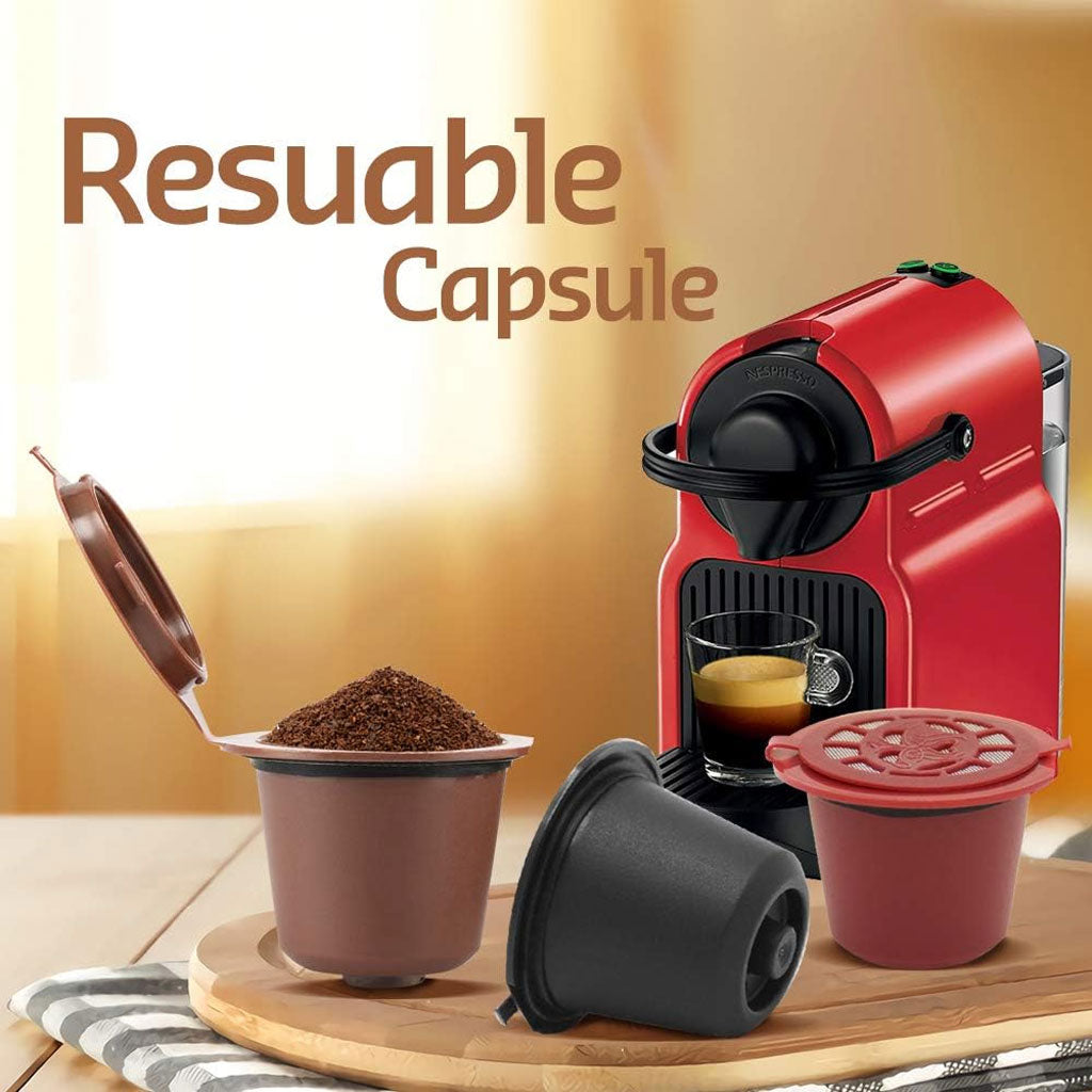 Pack 3Pcs Capsules Réutilisables Pour Machine À Café Nespresso – كبسولات قهوة قابلة لإعادة الملء - تنزوت