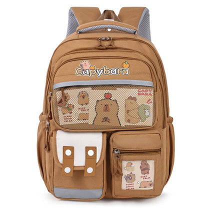 Sac à Dos Enfant Kawaii Capybara Marron – حقيبة ظهر للأطفال بني تنزوت