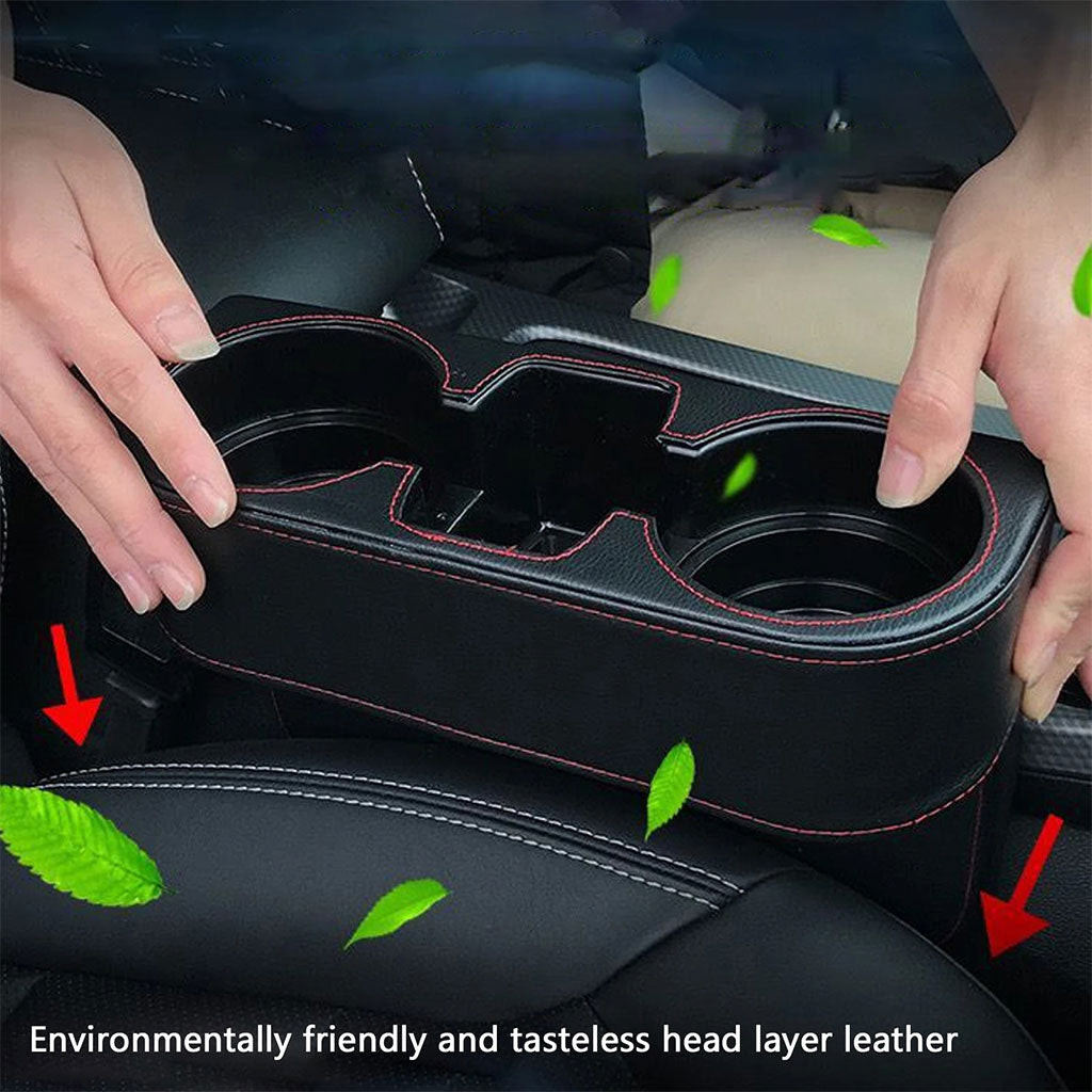Organisateur de remplissage d’espace de voiture avec porte-gobelet