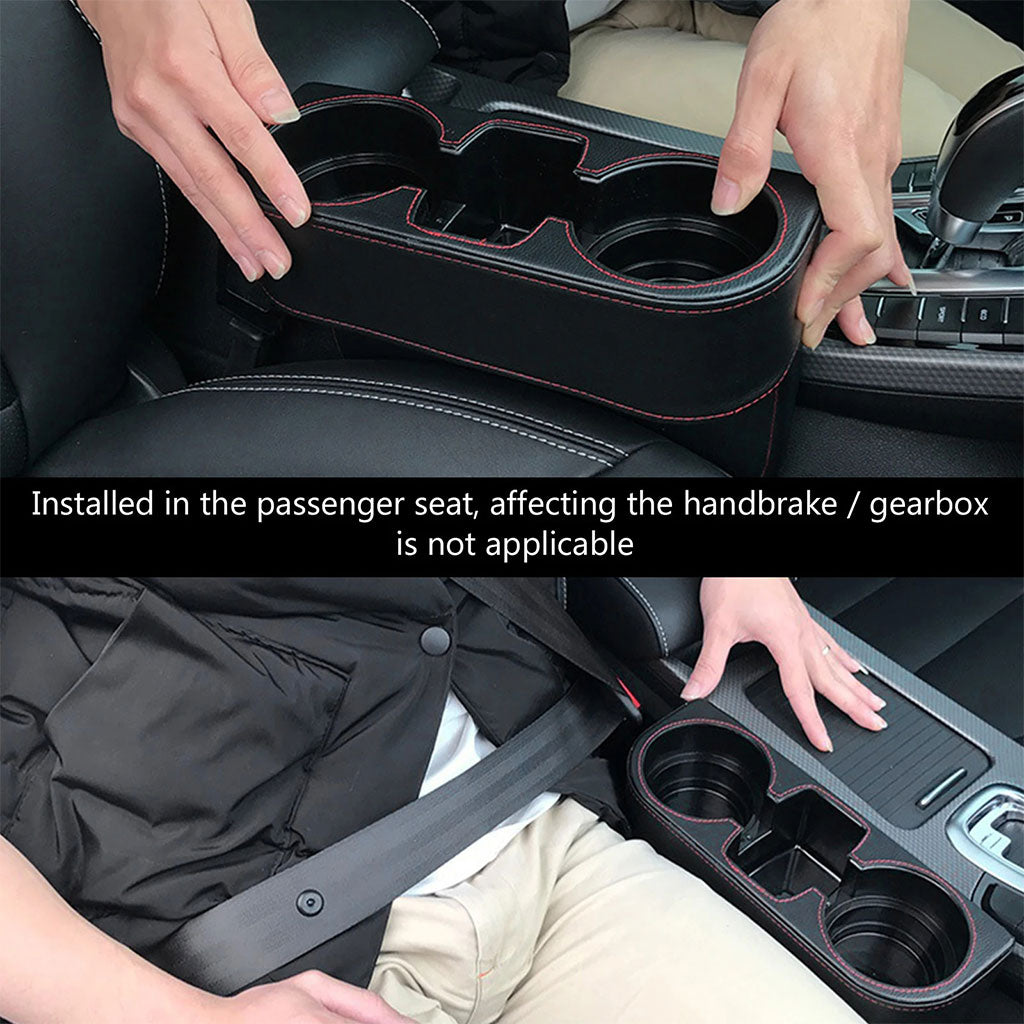 Organisateur de remplissage d’espace de voiture avec porte-gobelet