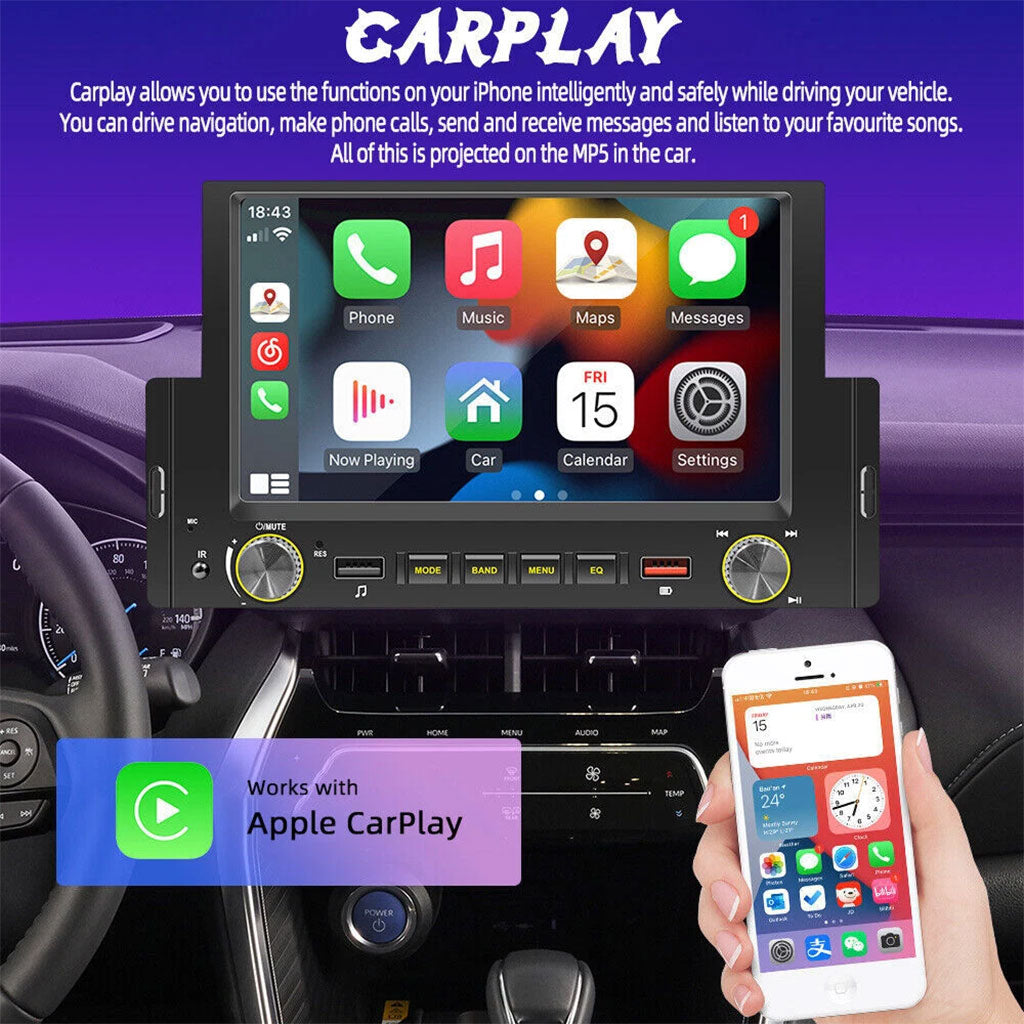 Autoradio à écran tactile avec Apple CarPlayer Android Auto et GPS Intégré – جهاز راديو للسيارة