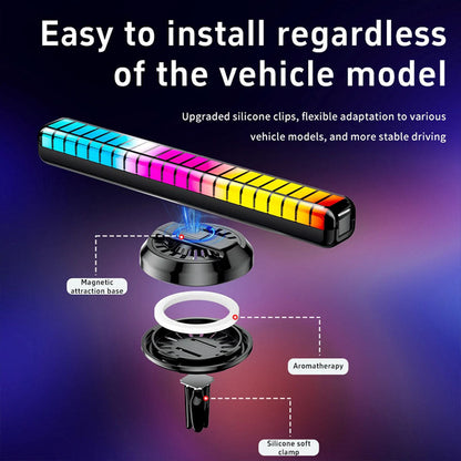 Lampe d’ambiance musicale pour voiture avec humidificateur RGB 1Pcs – مصباح موسيقي للسيارة مع معطر جو