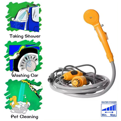 Douche Extérieure Portable Pour Camping et Voiture DC 12 V