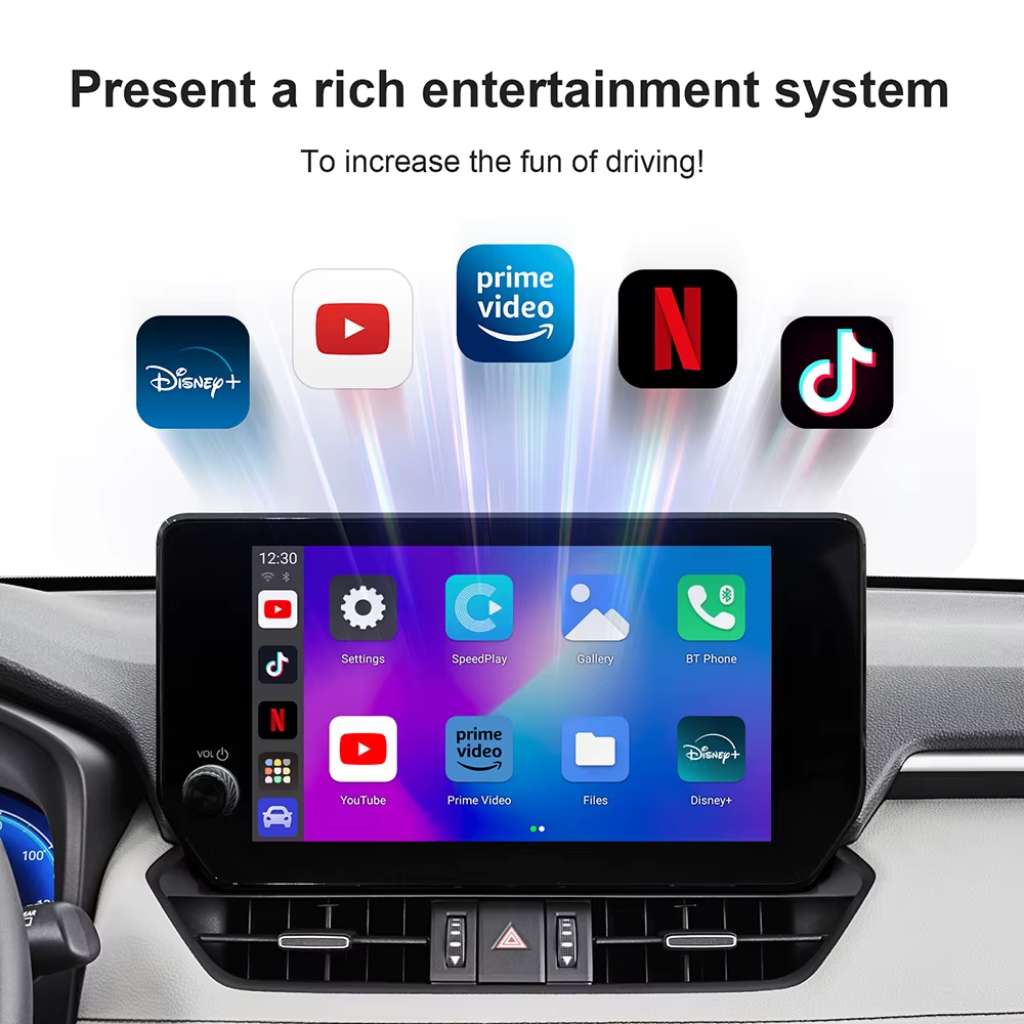 Box CarPlay Sans Fil Android 13 pour Voiture Stockage 32GB + 2GB RAM – جهاز ميديا بنظام أندرويد 13