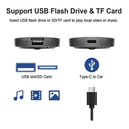 Box CarPlay Sans Fil Android 13 pour Voiture Stockage 32GB + 2GB RAM – جهاز ميديا بنظام أندرويد 13