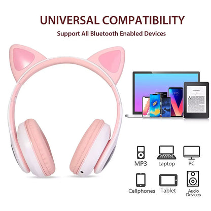 Casque Bluetooth Sans Fil Oreilles de Chat XY-231