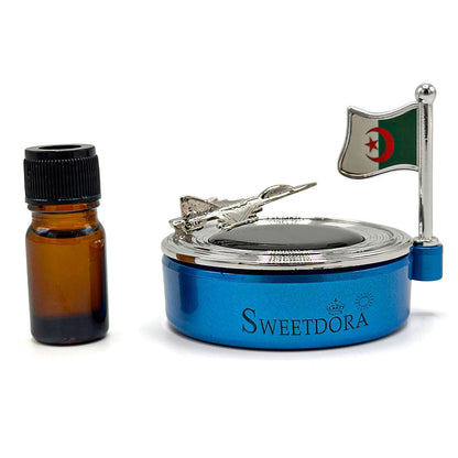 Diffuseur d’aromathérapie solaire rotatif avec drapeau