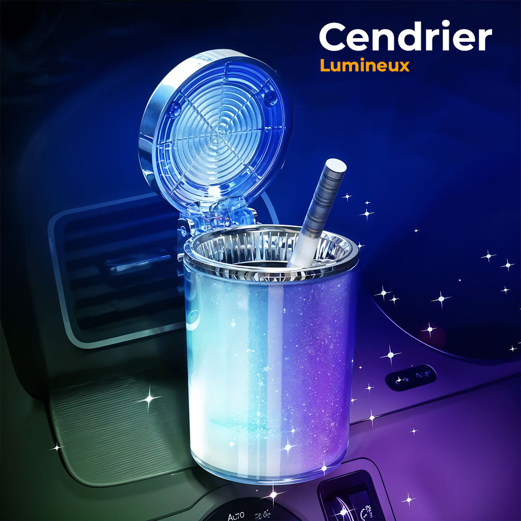 Cendrier Ciga-rete avec couvercle anti-odeur à éclairage coloré - تنزوت
