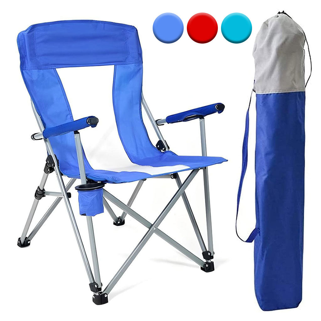 Chaise de camping pliable légère et durable de qualité supérieure avec porte-gobelet – كرسي تخييم جودة عالية - تنزوت