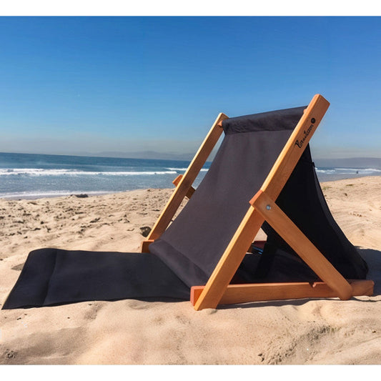 Chaise de Plage Réglable en 3 Positions Avec Poche Arrière تنزوت