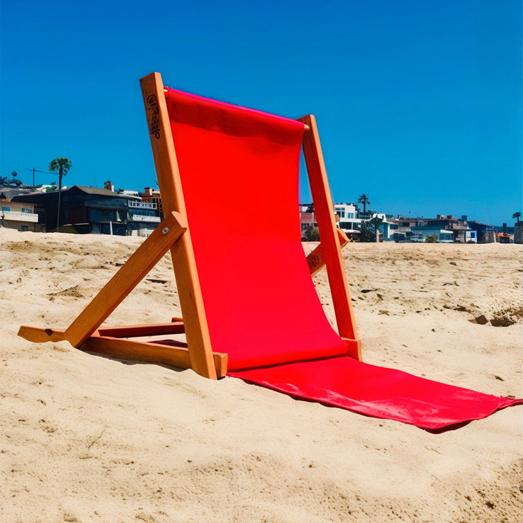 Chaise de Plage Réglable en 3 Positions Avec Poche Arrière