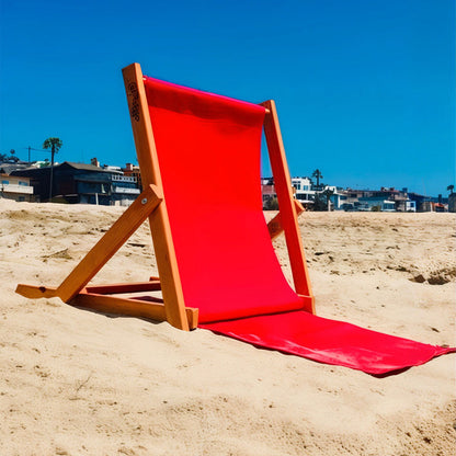 Chaise de Plage Réglable en 3 Positions Avec Poche Arrière
