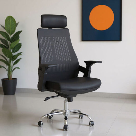 Chaise de Bureau Ergonomique avec base pivotante hauteur réglable – كرسي مكتب مريح وجودة عالية تنزوت