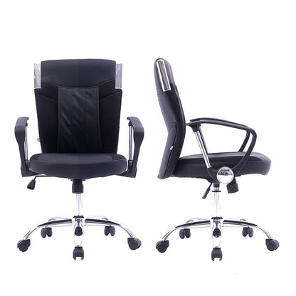 Chaise Bureau Opérateur en Similicuir Noir Confort et Élégance – كرسي مكتب مريح وجودة عالية