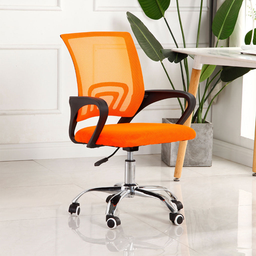 Chaise de Bureau Ergonomique avec Support Lombaire Orange – كرسي مكتب مريح مع دعامة للظهر تنزوت