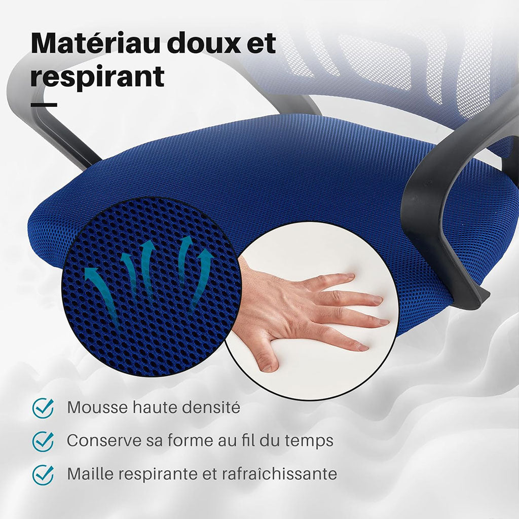 Chaise de Bureau Ergonomique avec Support Lombaire Orange – كرسي مكتب مريح مع دعامة للظهر