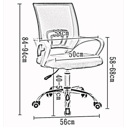 Chaise de Bureau Ergonomique avec Support Lombaire Orange – كرسي مكتب مريح مع دعامة للظهر