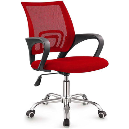 Chaise de Bureau Ergonomique avec Support Lombaire Rouge – كرسي مكتب مريح مع دعامة للظهر