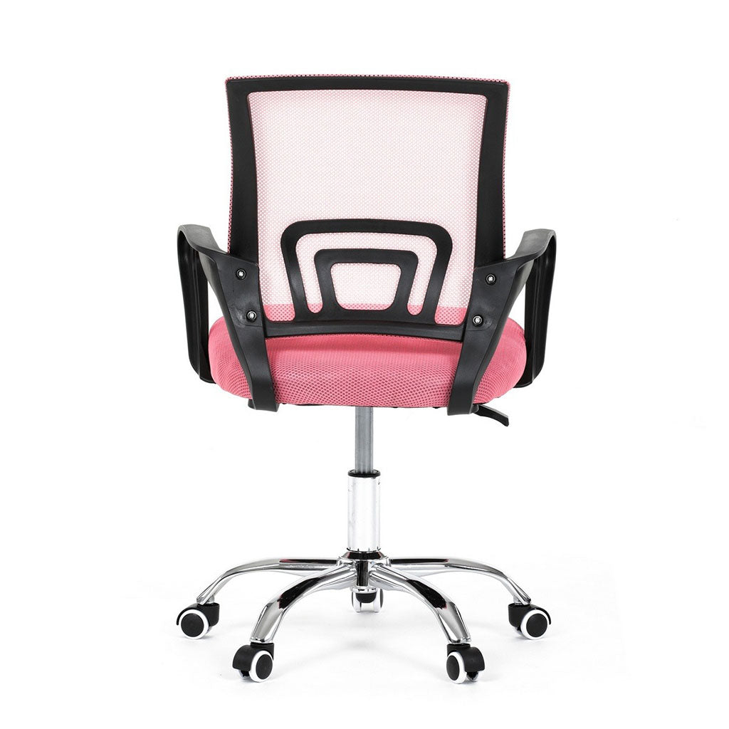 Chaise de Bureau Ergonomique avec Support Lombaire Rose – كرسي مكتب مريح مع دعامة للظهر